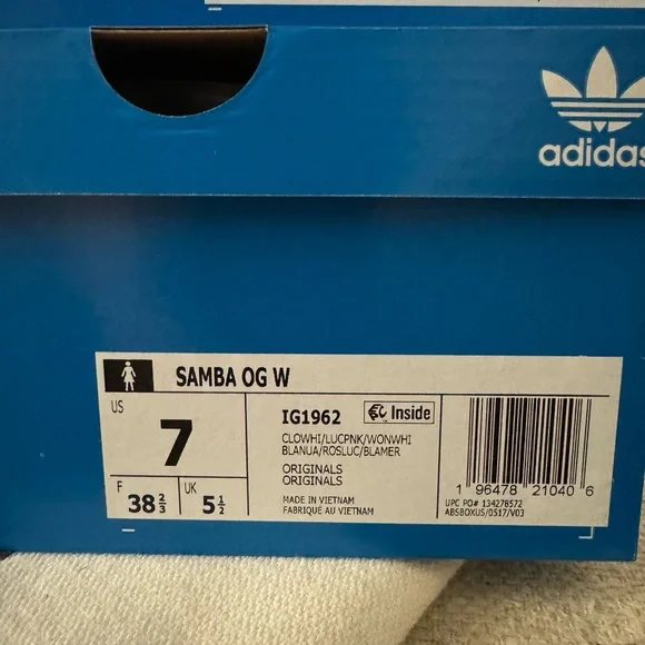 Women's Samba OG White Lucid Pink NWT - Picture 7 of 12